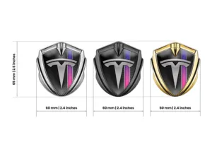 Tesla Metal Emblema Insignia Afinado A La Moda Luminoso